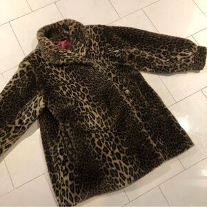 Vintage sterling stall faux leopard print jacket.  Pockets!  XL EUC!